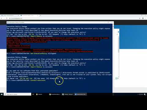 how to Install Azure Powershell and run Powershell commands