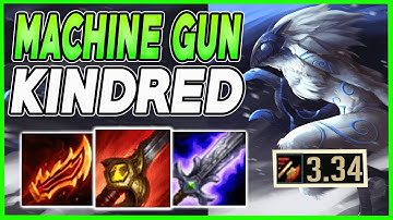MACHINE GUN KINDRED DOES HOW MUCH DPS?! MAX ATTACK SPEED KINDRED WILL DELETE YOU - League Of Legends