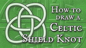 How to draw a four loop, single strand, Celtic knot Shield Knot