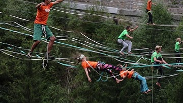 Is Highlining an Extreme Sport? - Playing on 10 Parallel Highlines
