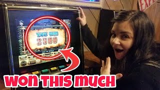 OUR BIGGEST SLOT MACHINE WIN EVER! (WE WERE SHOCKED)