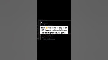 Higher-lower game day 11 of 100 days of python coding challenge #coding