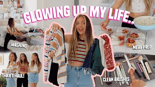 GETTING MY LIFE TOGETHER (organise + clean my apartment,  thrift haul, meal prep + more)