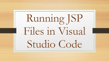 Running JSP Files in Visual Studio Code