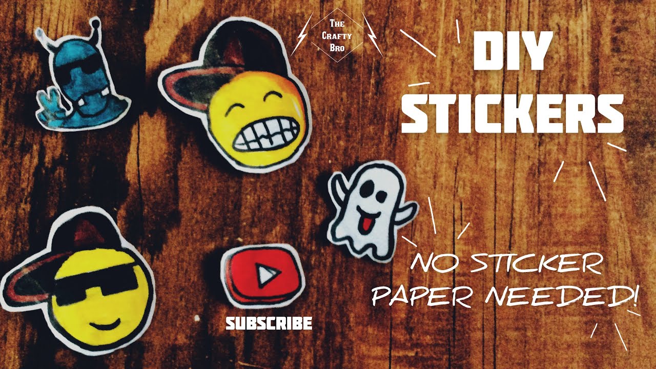 DIY Stickers Without Sticker Paper | How To Make | The Crafty Bro - YouTube