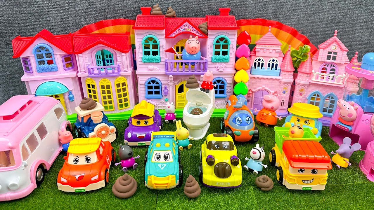 13 Minutes Satisfying with Unboxing Peppa Pig Playground Holiday Party Playset ASMR | Review Toys