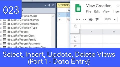 023 - Pt.1 Select, Insert, Update, Delete Views (Data Entry) - SQL Master Data Management