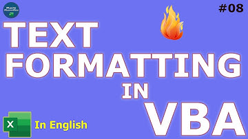 Text Formatting in #Excel VBA🔥 | Beginners tutorial in English | #Macro MasterMind – 08