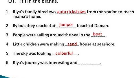 Std  4 Ch  8 Riya Reached Uncle