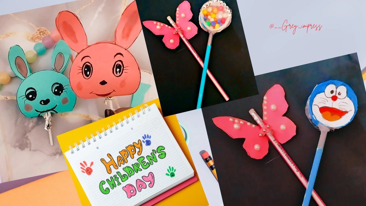 Children's day Gift ideas 💕| Diy pencil topper | cute Gift ideas | chocolate gift ideas |paper craft