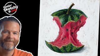 Watermelon and Apple Mash Up Drawing - Gettin&#39; Sketchy Live