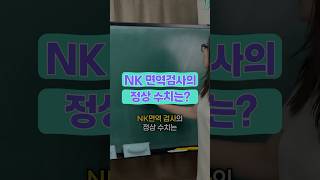NK면역세포검사의 정상수치는? #면역검사