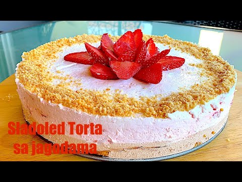 Sladoled torta sa nutelom, plazmom i jagodama-za 15 Minuta- Ice Cream Cake-CooKing Recpeti