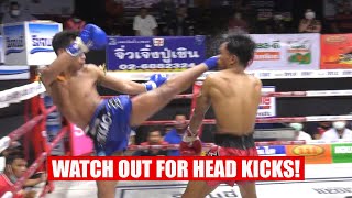 Watch Out For Head Kicks | Channa Chor Rattanachai vs. Petchburapha | Blue Arena Muay Thai Fight