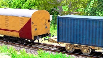 ICF PARCEL VAN COUPLING SHIP CONTAINER | BUMPY RAILROAD Train Simulator | Railworks | NTG GAMING