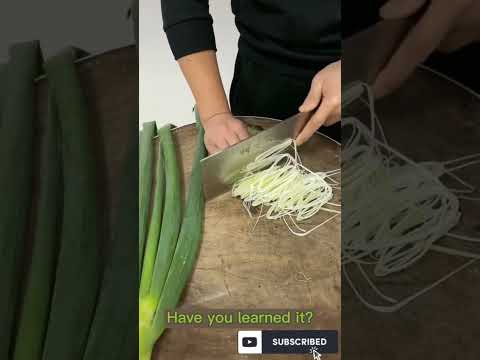 Keterampilan Memotong Daun Bawang | Scallion Cutting Skills #shorts