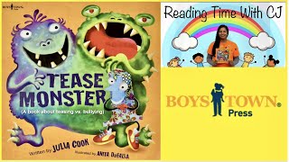 Kids Book Read Aloud Storytime Books For Kids Tease Monster-A Book About Teasing Vs Bullying