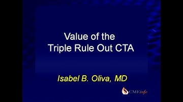 Value of the Triple Rule Out CTA