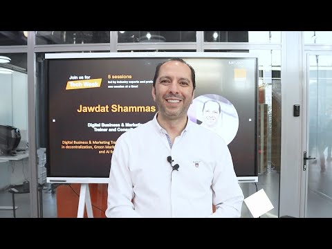 مقابلة فريق تك عربي مع السيد جودت شماس على هامش الأسبوع التقني والذي أقيم في قرية أورنج الرقمية