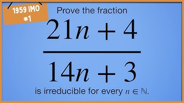 The First International Math Olympiad Problem [IMO 1959 Problem 1]