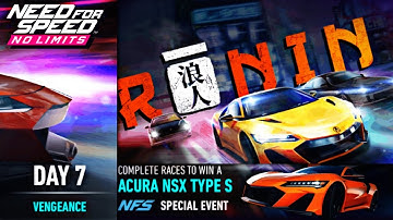 Day 7 - Acura NSX Type S (Vengeance) | NFS No Limits