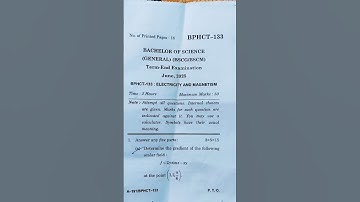 BPHCT 133 Electricity and Magnetism | IGNOU June 2025 Question Paper Solution#BPHCT133 #Electricity