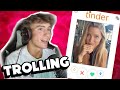 using Tinder for the FIRST TIME! (Trolling Girls) image