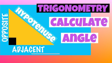 How to find an ANGLE in a right angled triangle when given two sides | Trigonometry