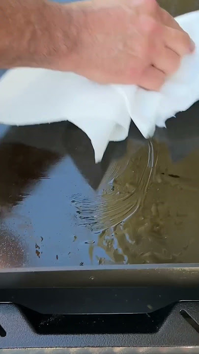 How To Clean & Season Your Blackstone/Weber Slate Griddle-NO WATER!!💧💦