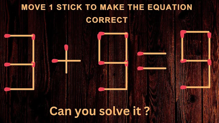 Turn the wrong equation into correct just in 1 move  #puzzle #matchstick #math  #matches #mindtest