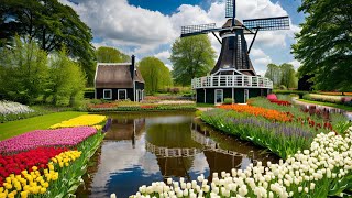 🇳🇱The World’s Biggest Flower Garden, Keukenhof, Netherlands,4K Walking Tour