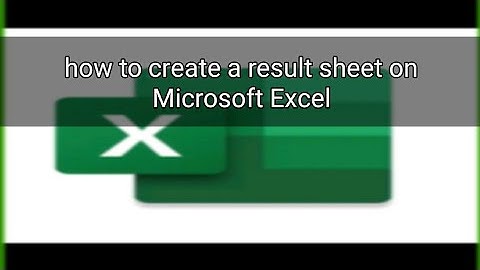 #how to #create a result sheet  on #Microsoft Excel with #screen reader