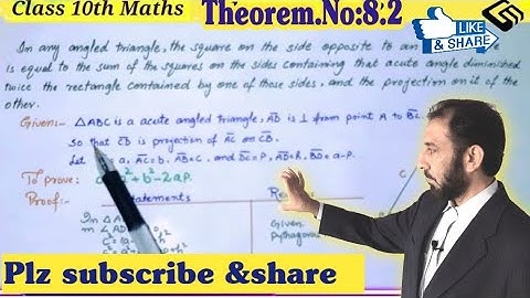 Theorem 8.2: Class 10th Maths Explained in a Way that is Easy to Understand