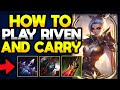 HOW TO 100% WIN AS RIVEN WHEN BEHIND! (Challenger Riven Guide) - League of Legends