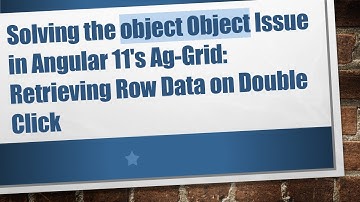 Solving the object Object Issue in Angular 11