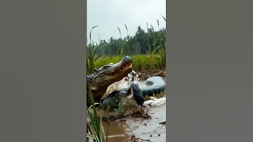 Crocodile vs Python - Swamp Predator Showdown