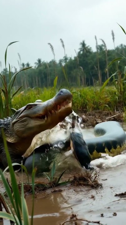 Crocodile vs Python - Swamp Predator Showdown - YouTube