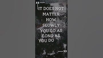 Confucius Wisdom: Never Stop Moving Forward