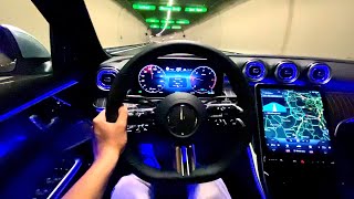 Мерседес C-класса AMG 2022 года | NIGHT Drive C220d ПОЛНЫЙ ОБЗОР Интерьер Экстерьер