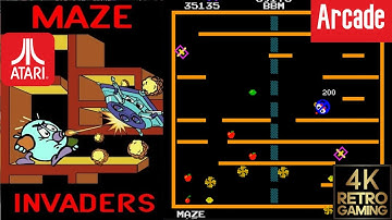 Maze Invaders Arcade ( Atari 1981 ) 4k Gameplay