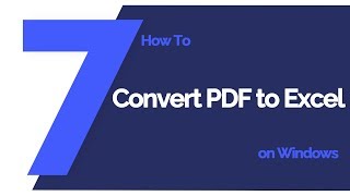 how to convert pdf to excel on windows | pdfelement 7