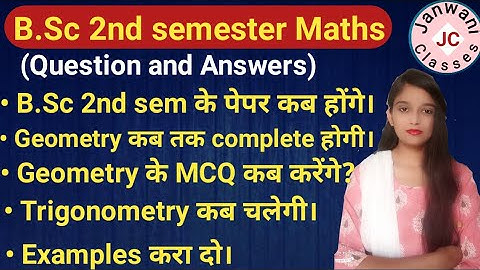 B.Sc 2nd sem maths || Maths by Jyoti Chaudhary ✍️✍️