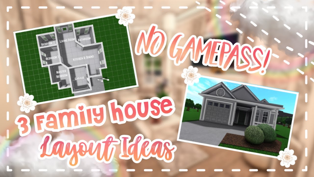 No Gamepass One Story Family Roleplay House Layout Ideas - Itapixca Builds  - Youtube