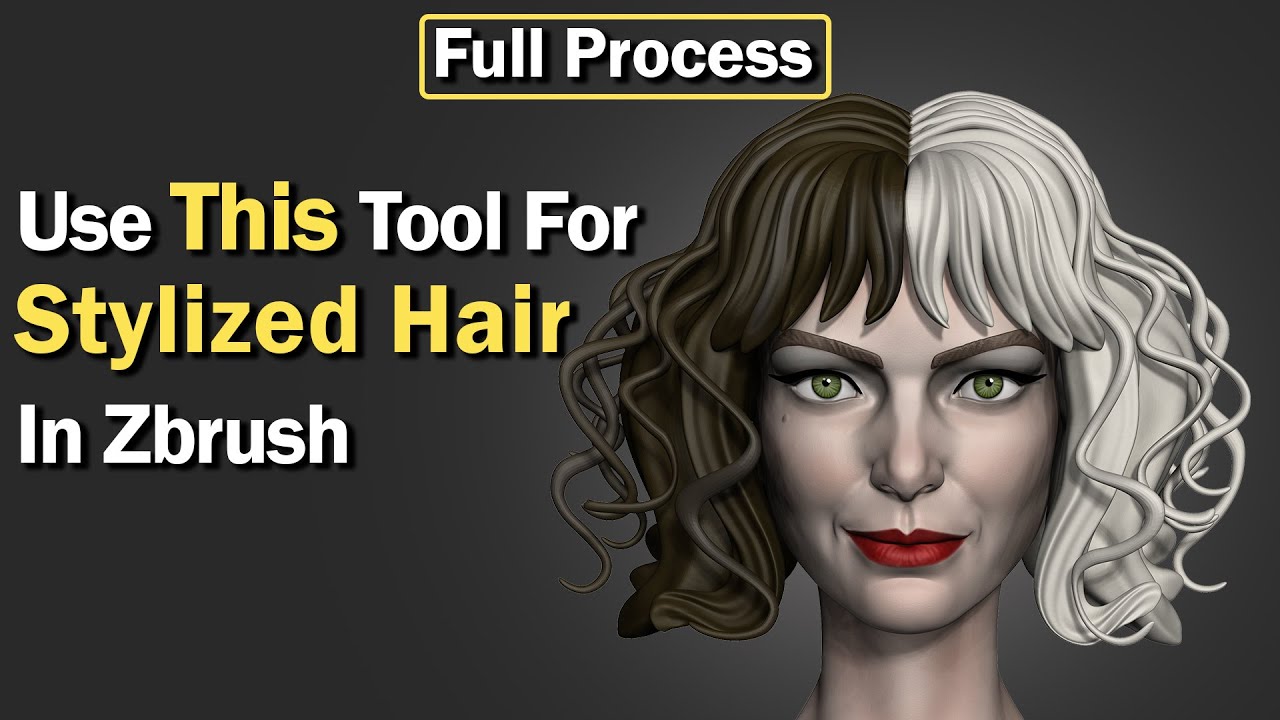 sculpting zbrush hair tutorial
