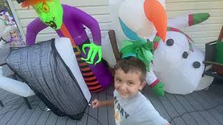 Summer 2022 Inflatable display! Halloween & Christmas inflatables #blowups #inflatables ⛄