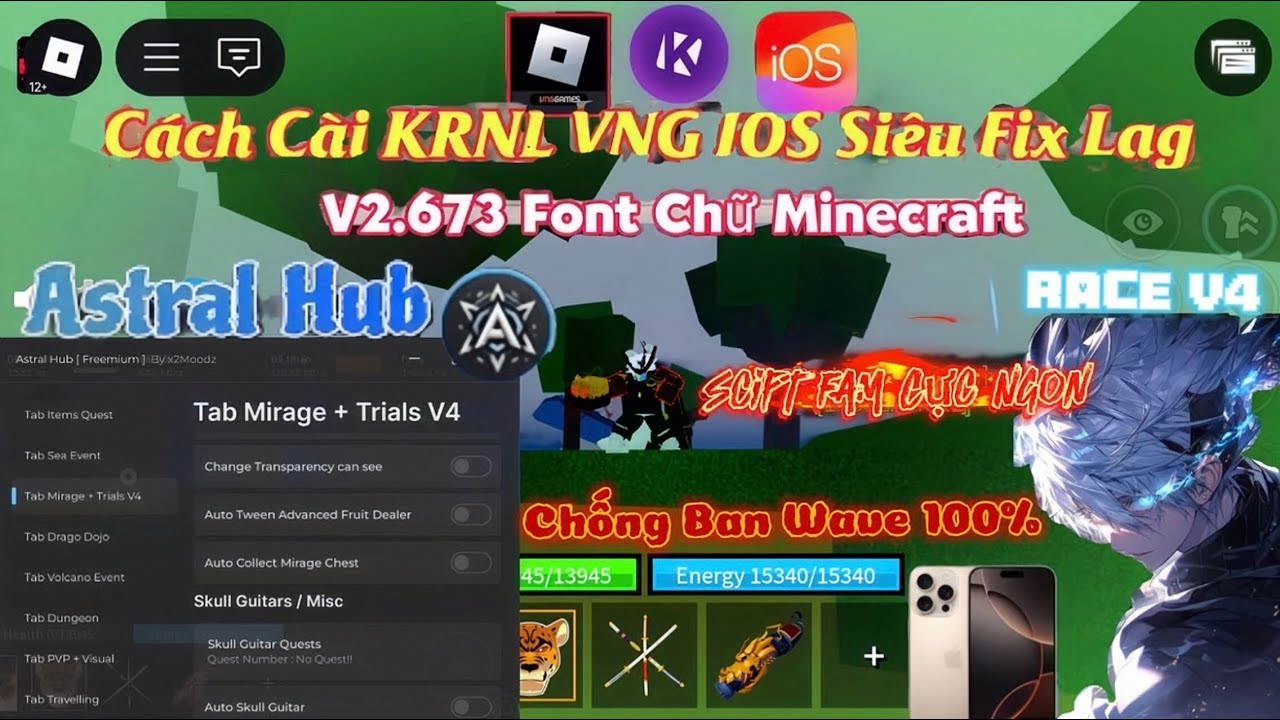 Cách Cài Krnl VNG IOS Siêu Fix Lag - V2.673 Font Chữ Minecraft - Script ...