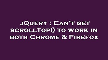 jQuery : Can