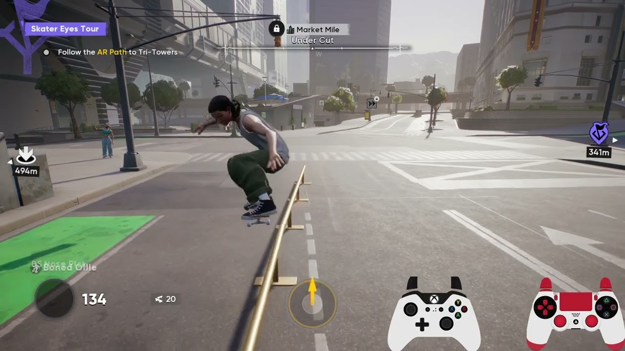 Skate 4: как кататься на ноуз-грайнде