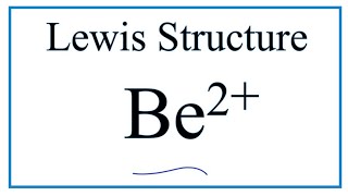 How to draw the Be2+ Lewis Dot Structure. 