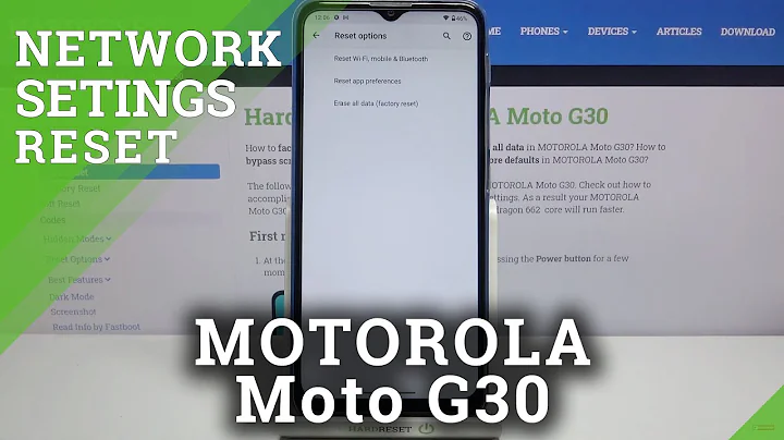 How to Restore Default Network Settings in Motorola Moto G30 - Reset Network Preferences